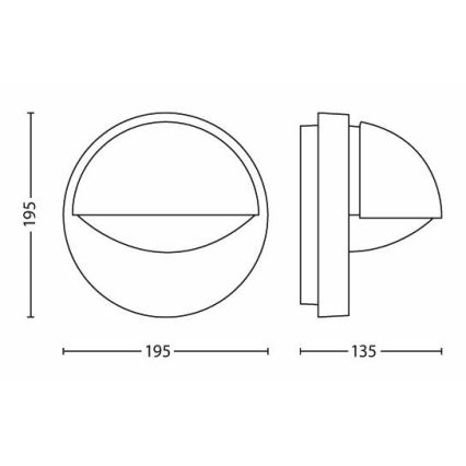 Philips - Ulkoseinävalo JUNE 1xE27/12W/230V IP44