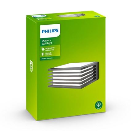 Philips - Ulkoseinävalo 1xE27/15W/230V IP44 antrasiitti