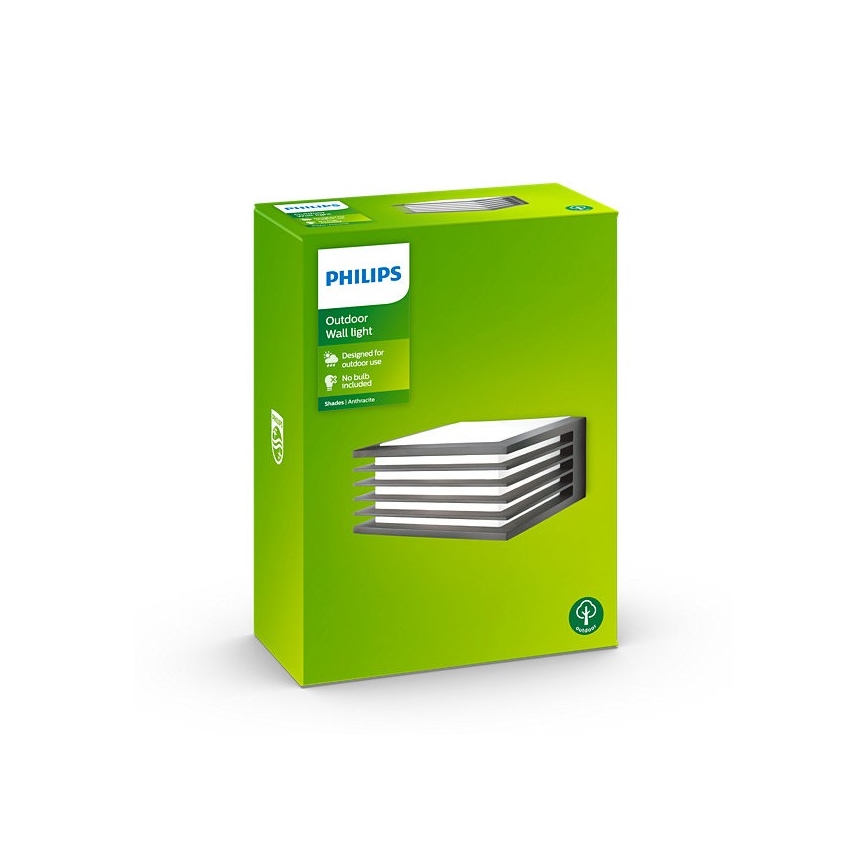 Philips - Ulkoseinävalo 1xE27/15W/230V IP44 antrasiitti