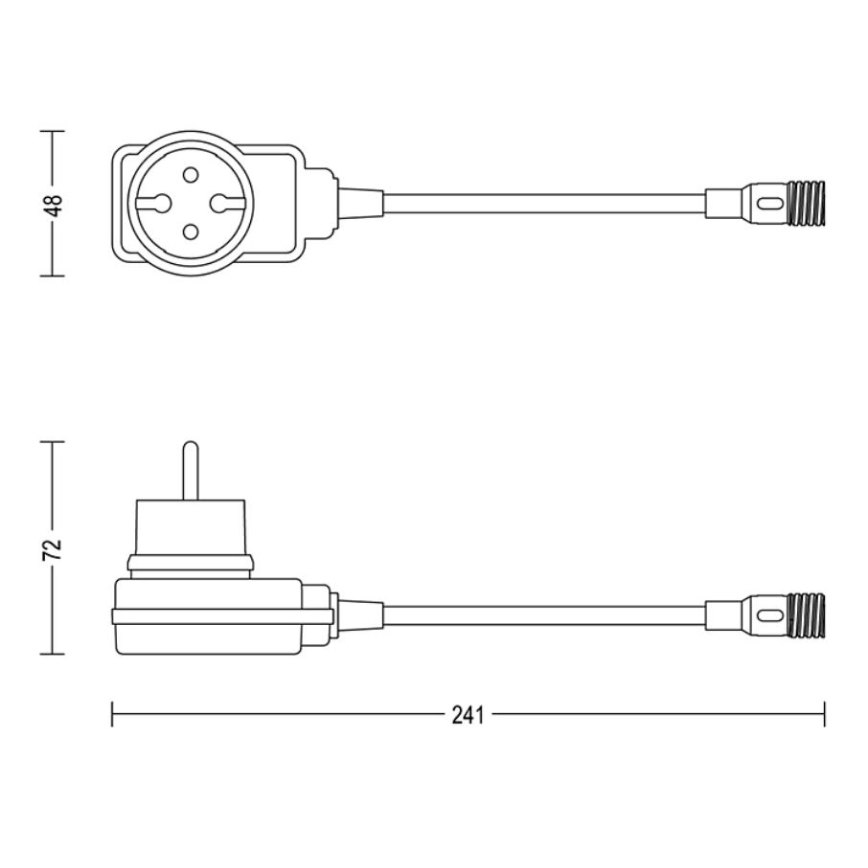 Philips - Ulkotila verkkovirtasovitin GARDENLINK 12W/24/230V IP44