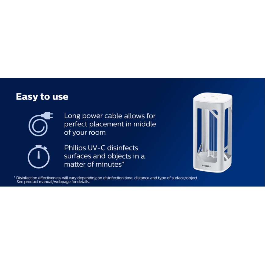 Philips - Desinfioiva germisidinen lamppu UV-C-anturin kanssa/24W/230V