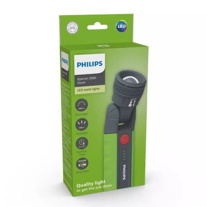 Philips X30ZOOMX1 - LED Himmennettävä ladattava taskulamppu XPERION LED/6W/3,7V 1000 lm 2500 mAh IP54