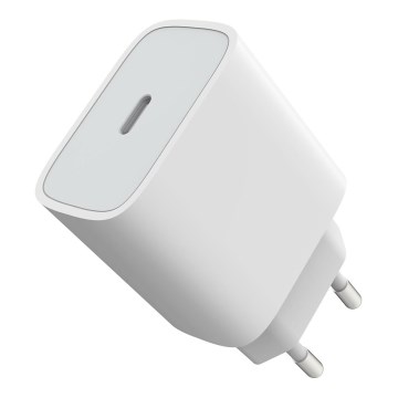 Pikalatausadapteri Power Delivery 20W USB-C valkoinen