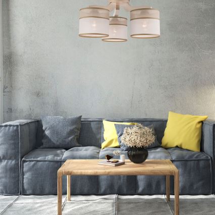 Seinävalaisin ANDREA 3xE27/60W/230V pyökki