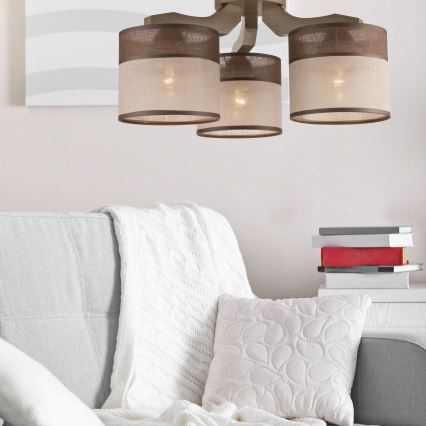 Seinävalaisin ANDREA 3xE27/60W/230V pyökki