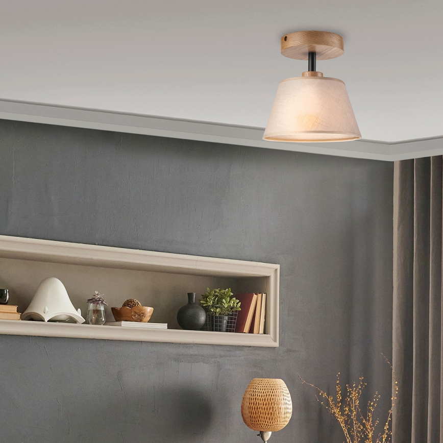 Pinnallinen kattovalaisin ANTONIO 1xE14/60W/230V beige/tammi