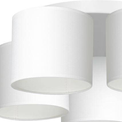 Pinta-asennettava kattokruunu ARDEN 5xE27/60W/230V valkoinen