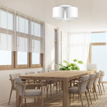Pinta-asennettava kattokruunu ARDEN 3xE27/60W/230V valkoinen
