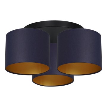 Pinta-asennettava kattokruunu ARDEN 3xE27/60W/230V violetti/kulta
