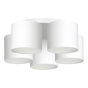 Pinta-asennettava kattokruunu ARDEN 5xE27/60W/230V valkoinen