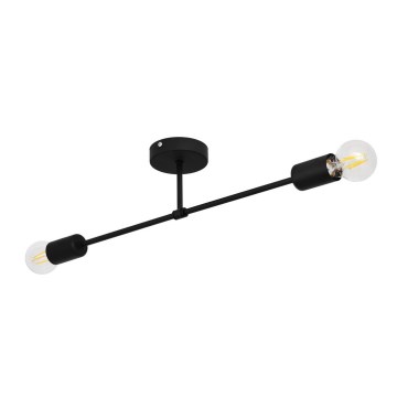 Pinta-asennettava kattokruunu CAMBRIDGE 2xE27/15W/230V musta