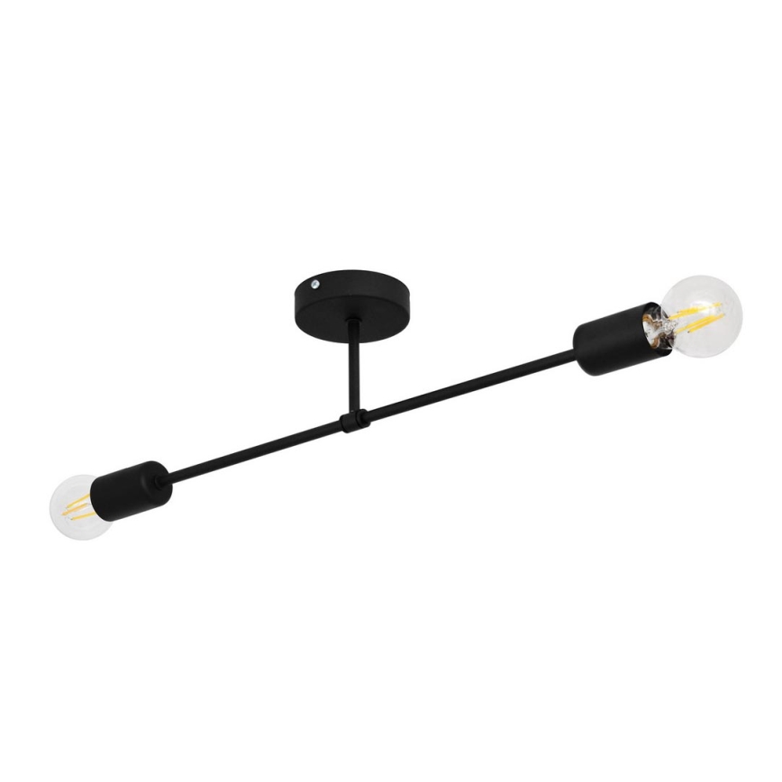 Pinta-asennettava kattokruunu CAMBRIDGE 2xE27/15W/230V musta