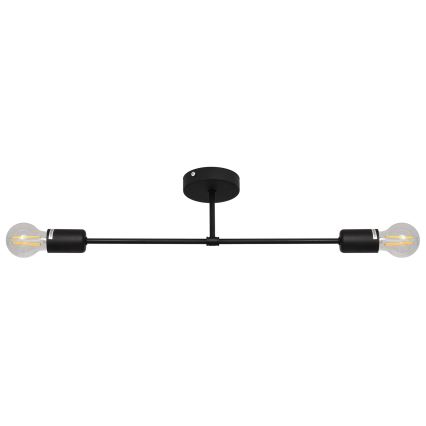Pinta-asennettava kattokruunu CAMBRIDGE 2xE27/15W/230V musta