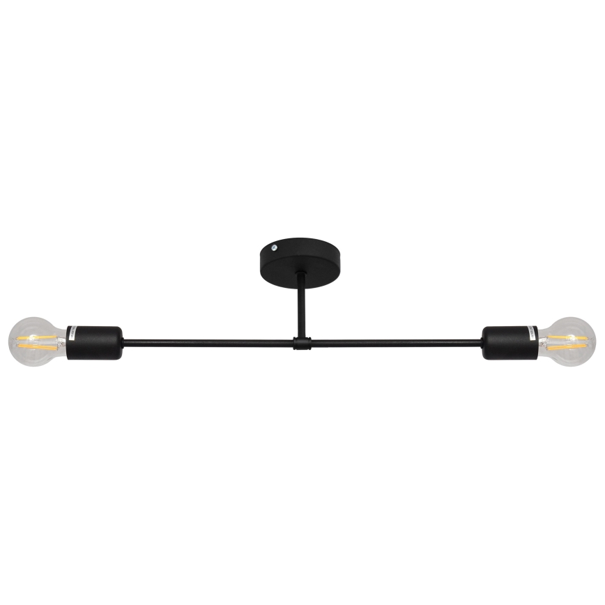Pinta-asennettava kattokruunu CAMBRIDGE 2xE27/15W/230V musta