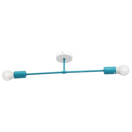 Pinta-asennettava kattokruunu CAMBRIDGE 2xE27/15W/230V sininen