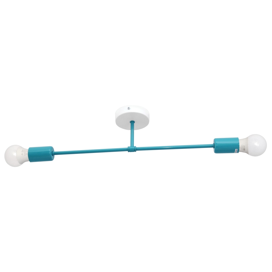 Pinta-asennettava kattokruunu CAMBRIDGE 2xE27/15W/230V sininen