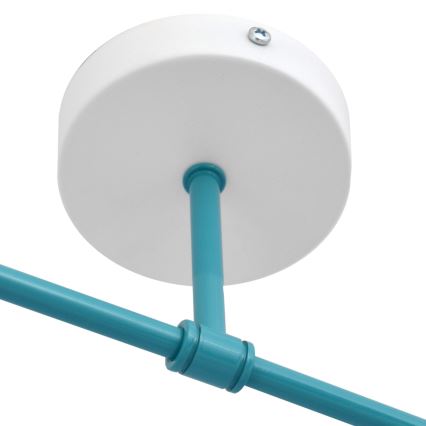 Pinta-asennettava kattokruunu CAMBRIDGE 2xE27/15W/230V sininen