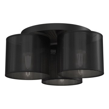 Pinta-asennettava kattokruunu LOFT SHADE 3xE27/60W/230V musta