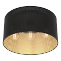 Pinta-asennettava kattokruunu LOFT SHADE 3xE27/60W/230V musta/kulta