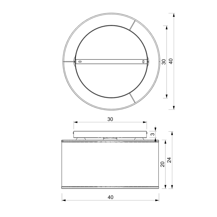 Pinta-asennettava kattokruunu LOFT SHADE 3xE27/60W/230V musta/kulta