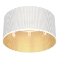 Pinta-asennettava kattokruunu LOFT SHADE 3xE27/60W/230V valkoinen/kulta