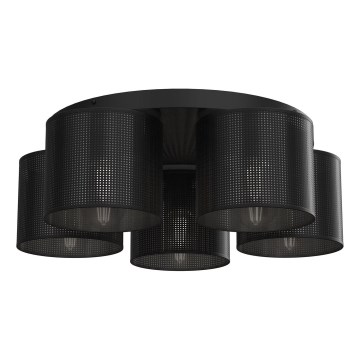 Pinta-asennettava kattokruunu LOFT SHADE 5xE27/60W/230V musta