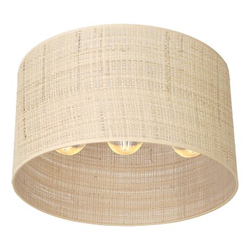 Pinta-asennettava kattokruunu RATTAN 3xE27/60W/230V rottinki