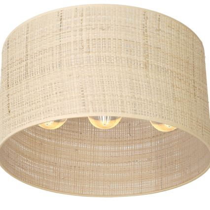 Pinta-asennettava kattokruunu RATTAN 3xE27/60W/230V rottinki