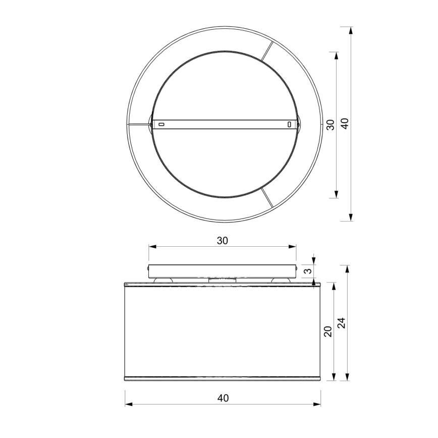Pinta-asennettava kattokruunu RATTAN 3xE27/60W/230V rottinki