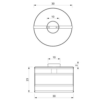 Pinta-asennettava kattokruunu RIM 1xE27/60W/230V musta/kulta