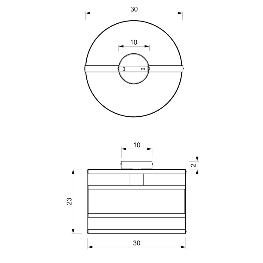 Pinta-asennettava kattokruunu RIM 1xE27/60W/230V musta/kulta