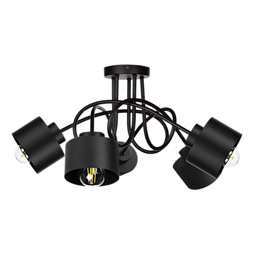 Pinta-asennettava kattokruunu SIMPLY BLACK 5xE27/60W/230V