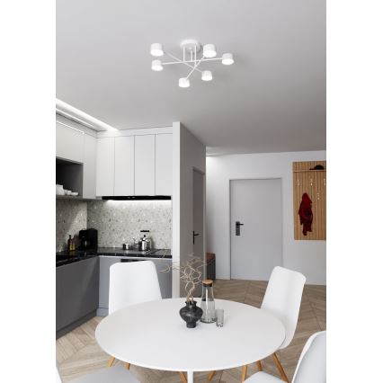 Pinta-asennettava kattovalaisin HALO 6xGX53/10W/230V valkoinen