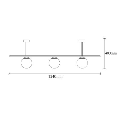 Pinta-asetettava kattokruunu ABAKUS 4xE27/40W/230V