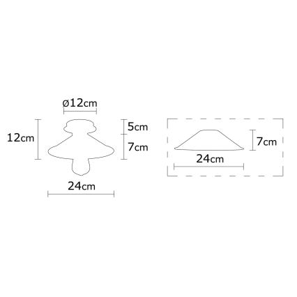 Pinta-asetettava kattokruunu BERCESTE 1xE27/40W/230V