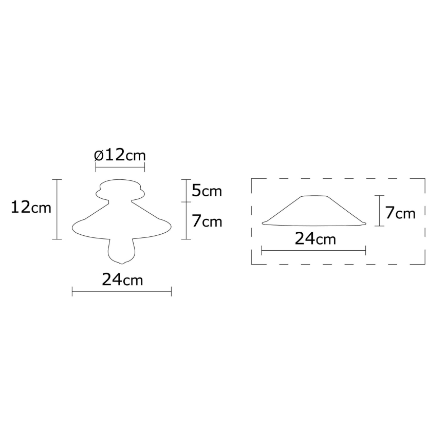 Pinta-asetettava kattokruunu BERCESTE 1xE27/40W/230V