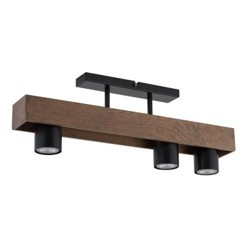 Pinta-asetettava kattokruunu COCO 3xGU10/25W/230V puu