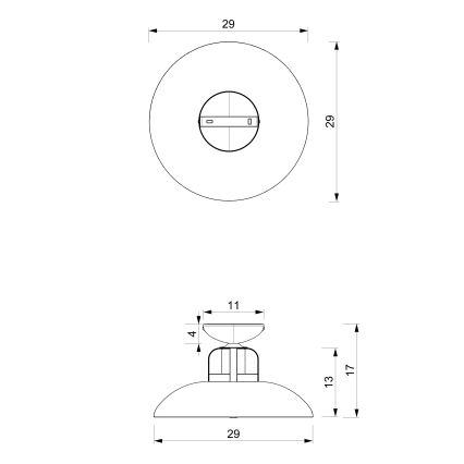 Pinta-asetettava kattokruunu FELIX 1xE27/60W/230V sininen