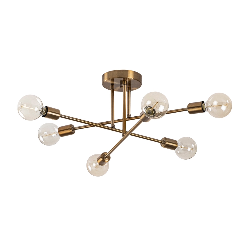 Pinta-asetettava kattokruunu FLOWER 6xE27/40W/230V