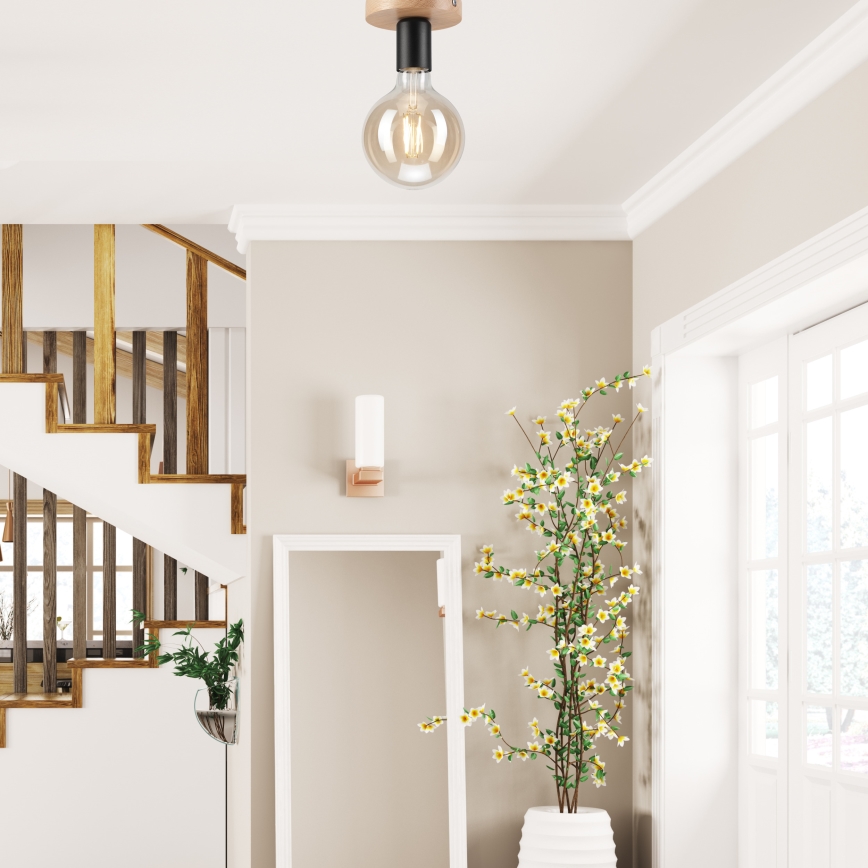 Pinta-asetettava kattokruunu VITO OAK 1xE27/60W/230V tammi