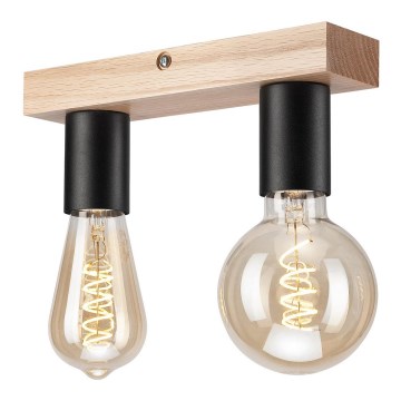 Pinta-asetettava kattokruunu VITO OAK 2xE27/60W/230V tammi