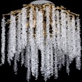 Pintakiinnitteinen kattokruunu, 6xE14/60W/230V + 3xLED/3W, halkaisija 54 cm, kullanvärinen