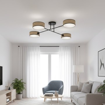 Pintakiinnitteinen kattokruunu MAGA 4xE14/10W/230V beige