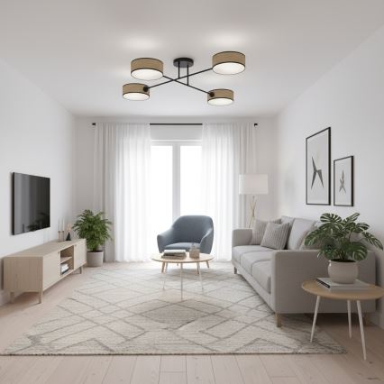 Pintakiinnitteinen kattokruunu MAGA 4xE14/10W/230V beige