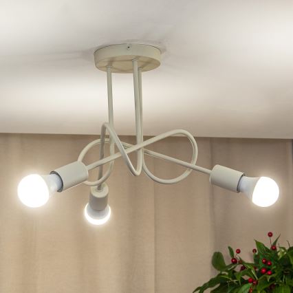 Pintakiinnitteinen kattokruunu OXFORD 3xE27/15W/230V kerma