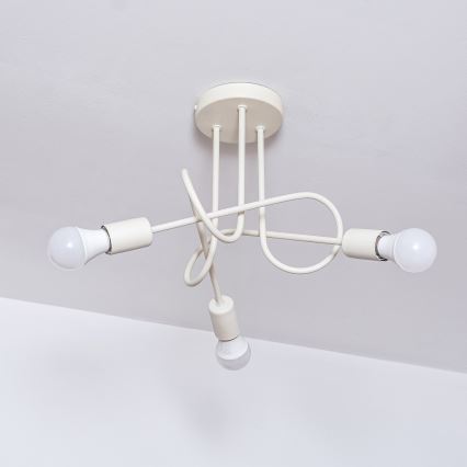 Pintakiinnitteinen kattokruunu OXFORD 3xE27/15W/230V kerma