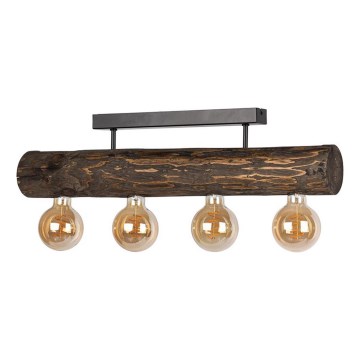 Pintakiinnitteinen kattokruunu TRABO 4xE27/60W/230V mänty