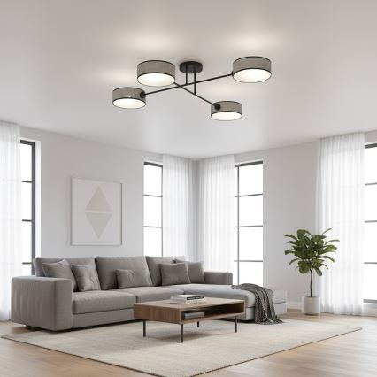 Pintakiinnitteinen kattovalaisin MAGA 4xE14/10W/230V harmaa