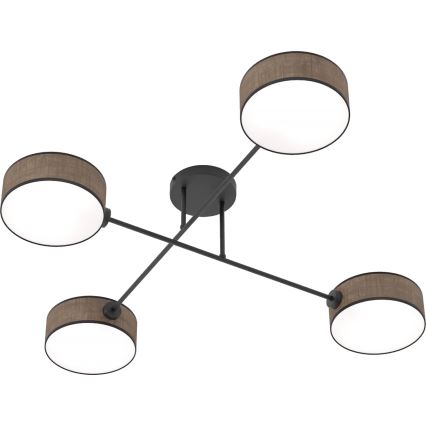 Pintakiinnitteinen kattovalaisin MAGA 4xE14/10W/230V ruskea