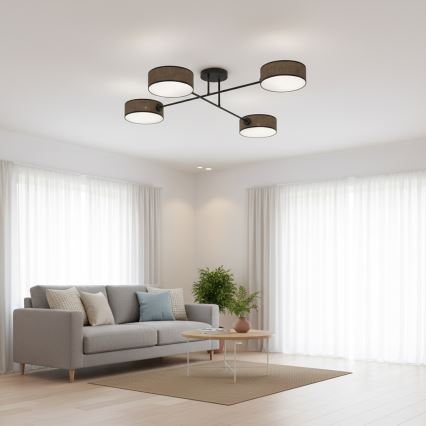 Pintakiinnitteinen kattovalaisin MAGA 4xE14/10W/230V ruskea